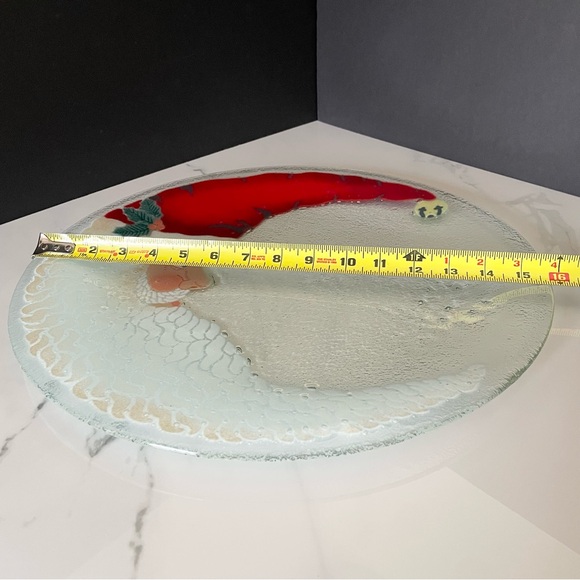 16" St. Nick Crescent Moon Santa Platter by Peggy Karr - Picture 4 of 8